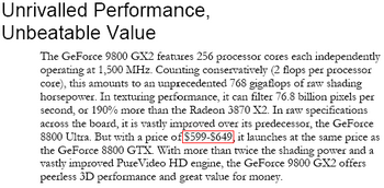  geForce 9800 GX2 performance