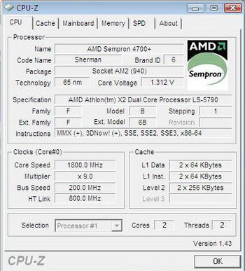 AMD sempron 2100+ dual core
