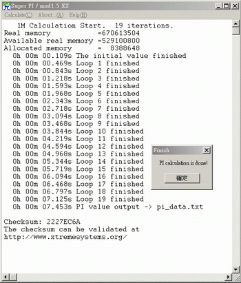Yorkfield @ 6 ghz super pi  1mb