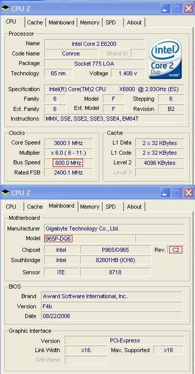 Gigabyte 965p-dq6 in the version on stepping C2
