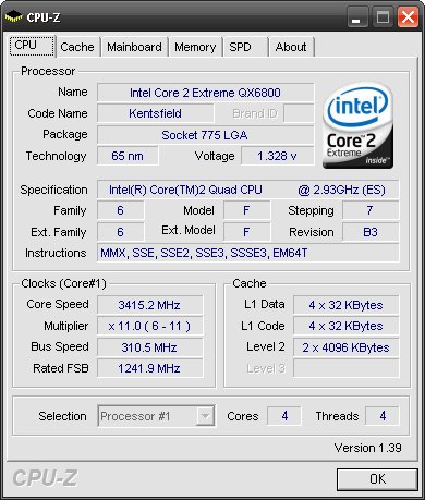 Intel Core 2 Extreme QX6800 - OC2