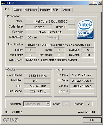 intel p35 memory record