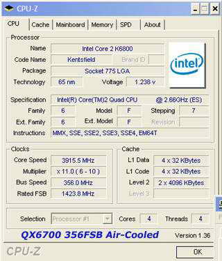 intel Kentsfield processor