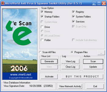 Microworld Anti Virus & Spyware Toolkit Utility v.9.8.8