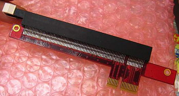 PCI express x16 to PCI express x1 adapters