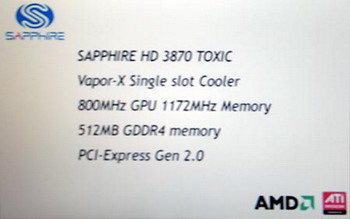 Sapphire HD 3870 TOXIC