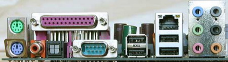 EPoX EP-MF4 Ultra- e (NVIDIA nForce4 ultra) rear panel