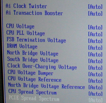 Asus P5E3 Deluxe bios settings
