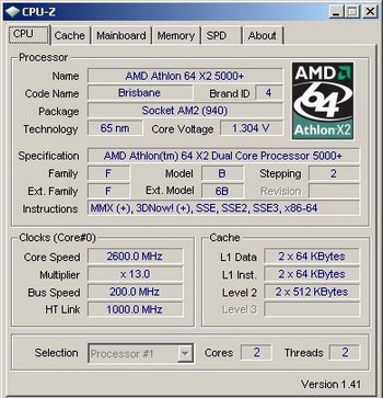 athlon 64 X2 5000 g2 cpuz