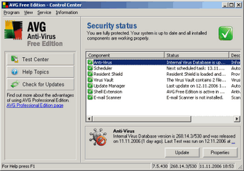 AVG Free Edition v.7.5.524 Build 1293