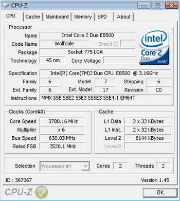 biostar TPower i45 630 FSB 