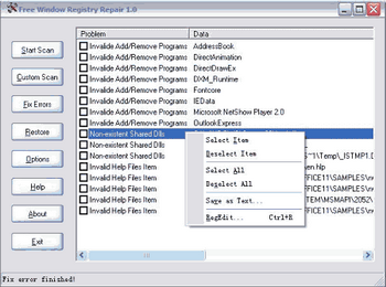 Free Window Registry Repair v.1.5
