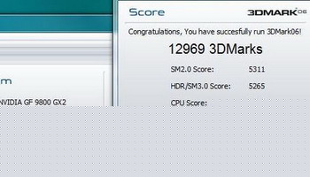 geForce 9800 GX2 3d2006 score