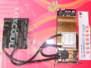 msi geForce 8800 GTX with water cooling
